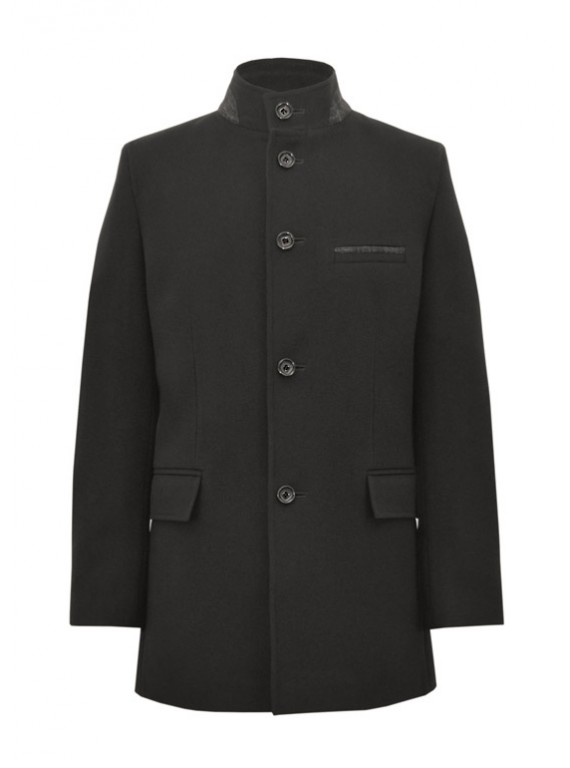 М-226 Кашемировое мужское пальто с воротником-стойкой