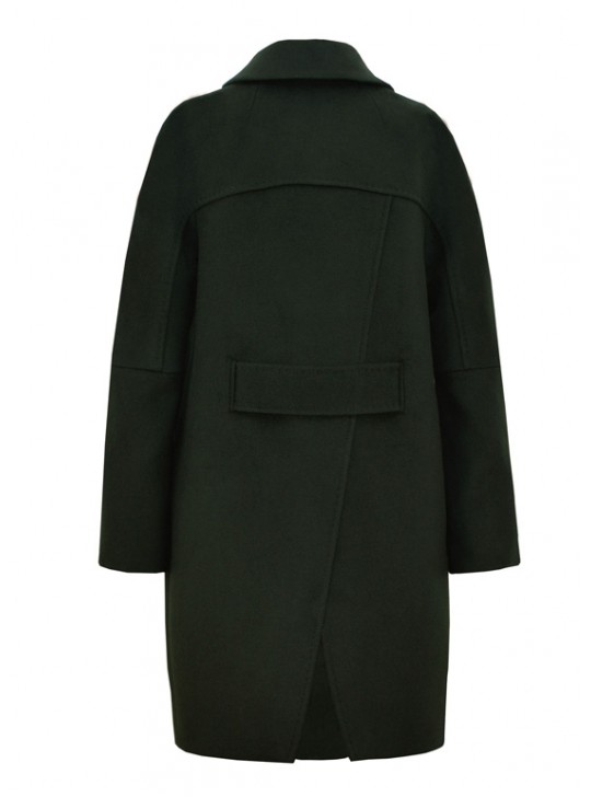 Т-1051 Стильное женское пальто зеленого цвета