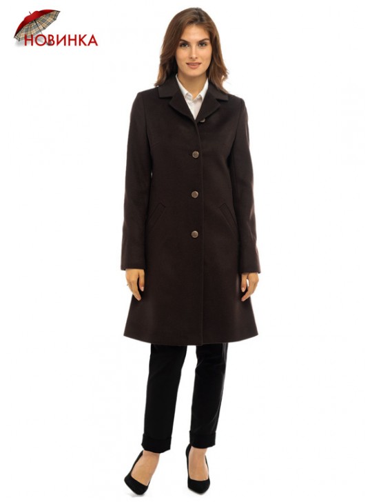 Т-1083 Коричневое женское молодежное пальто