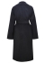 61703/ТС Классическое женское пальто темно синего цвета