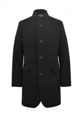 М-212/Ч Черное модное мужское пальто